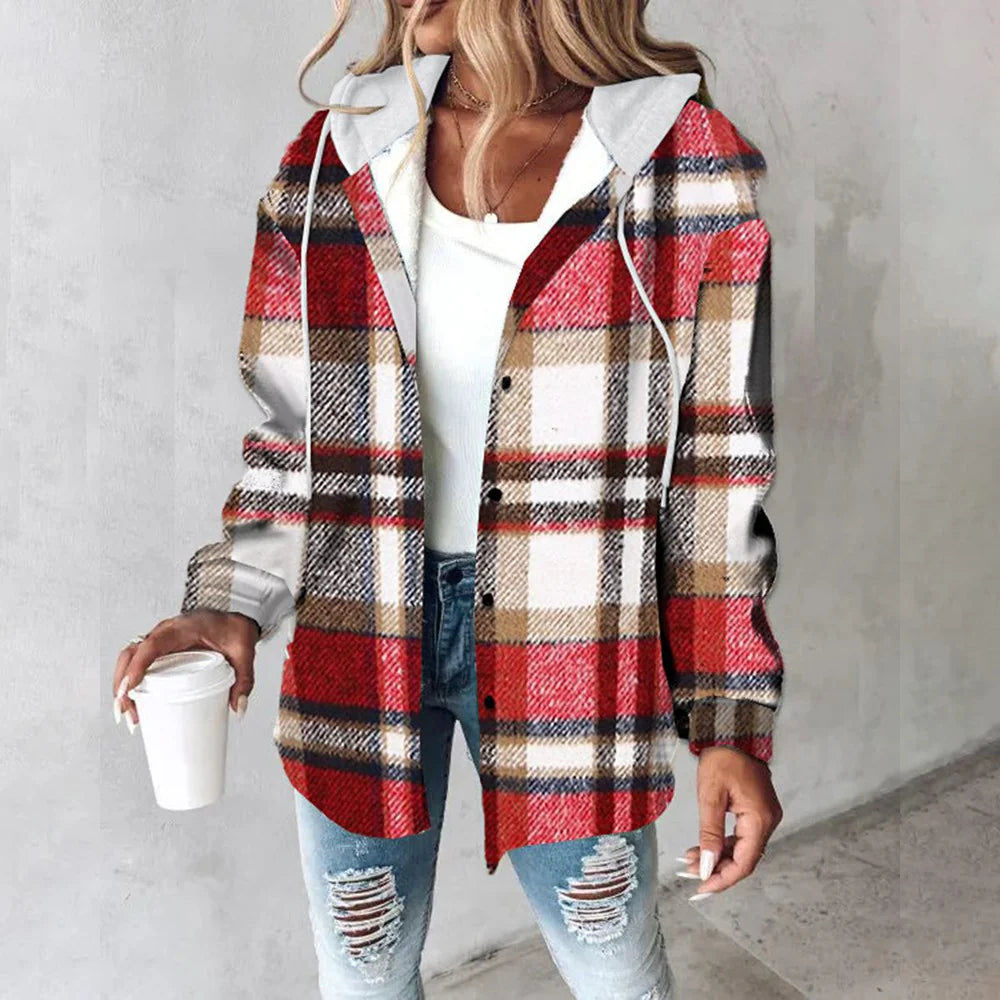 Trendy Print Hoodie Outerwear