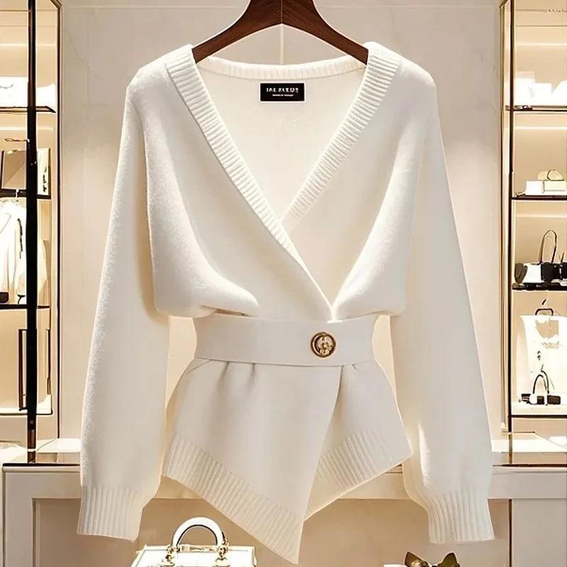 Vintage Long Sleeve Plain Cardigan