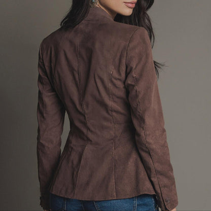 Distinctive Long Sleeve Lapel Blazer